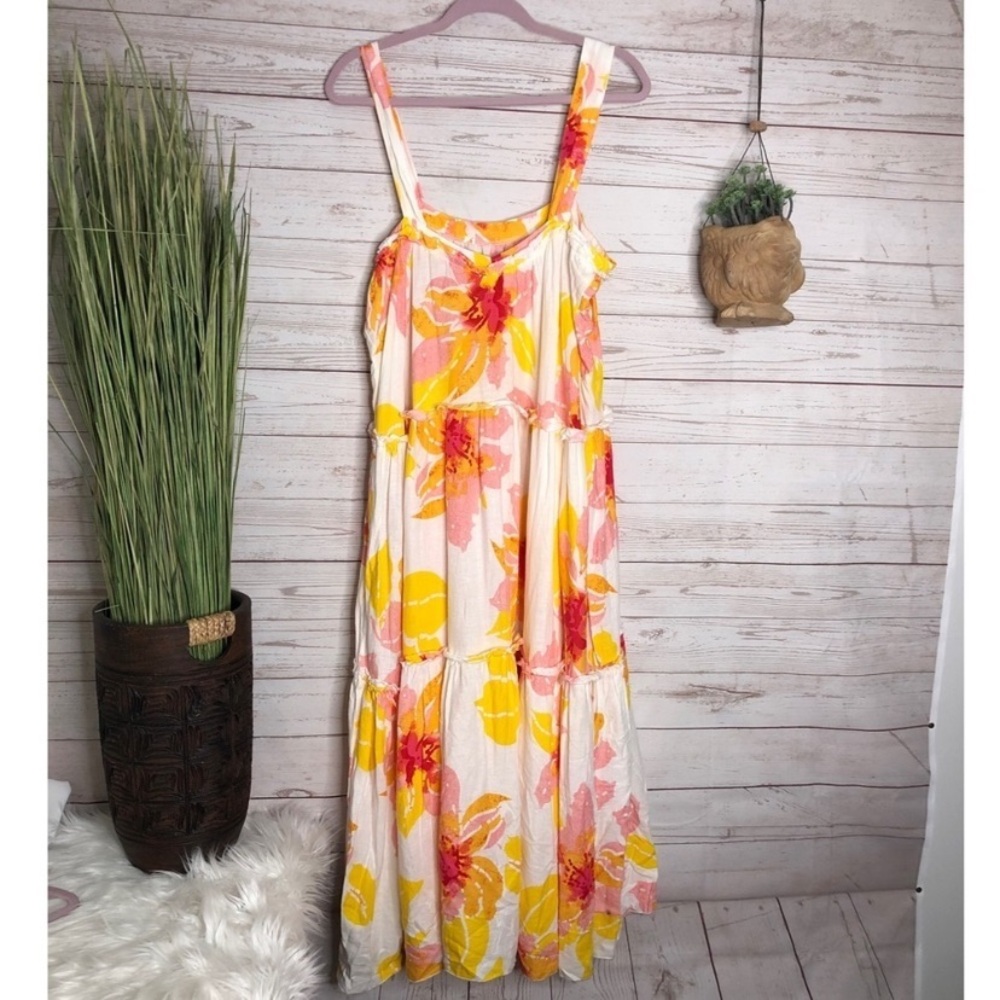 $128 NWOT FREE PEOPLE Moonshine Midi Dress M - Picture 5 of 7